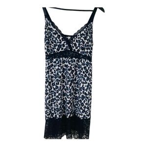 Body Form Animal Print  Cheetah Slip Dress. Black White Gray. Sz  2X.